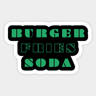 Burger, fries, soda Sticker